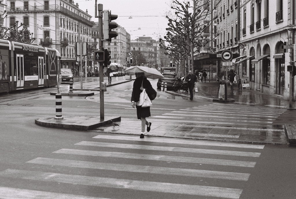 Le passage piéton - Canon - N&B - 17 janvier 2020